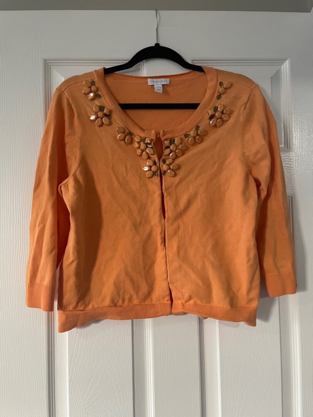 Charter Club Peach-Orange Knit Top